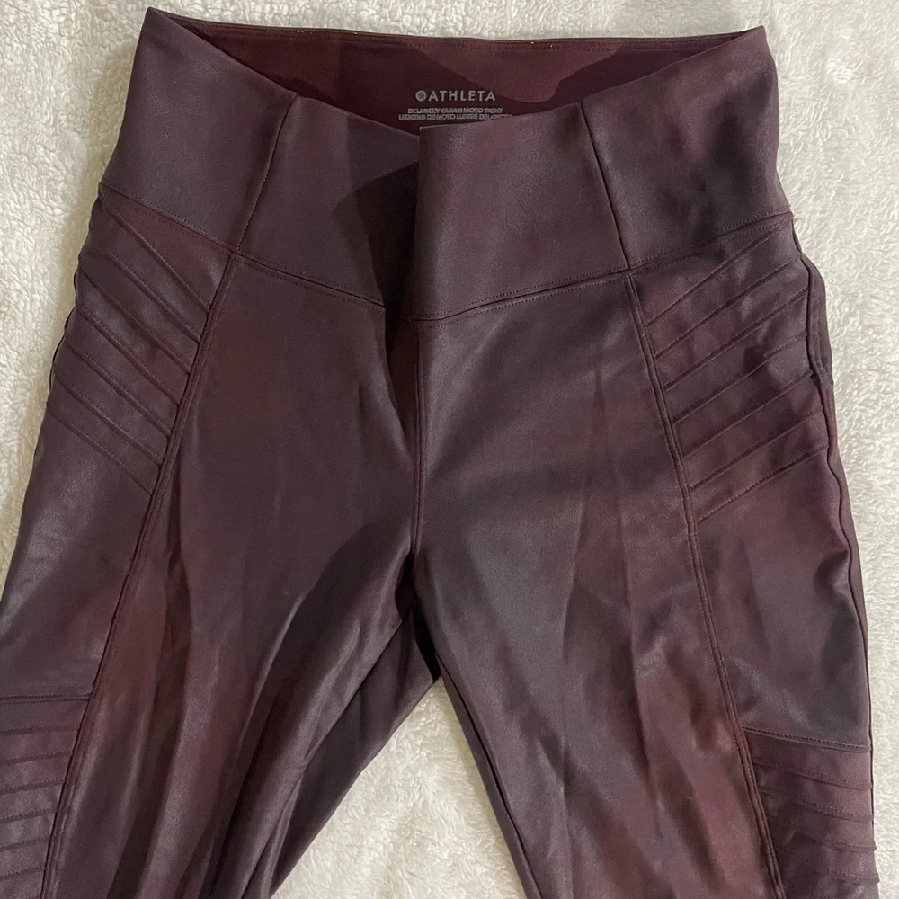 Athleta Delancey Gleam Moto Tight SIZE S - Picture 3 of 10